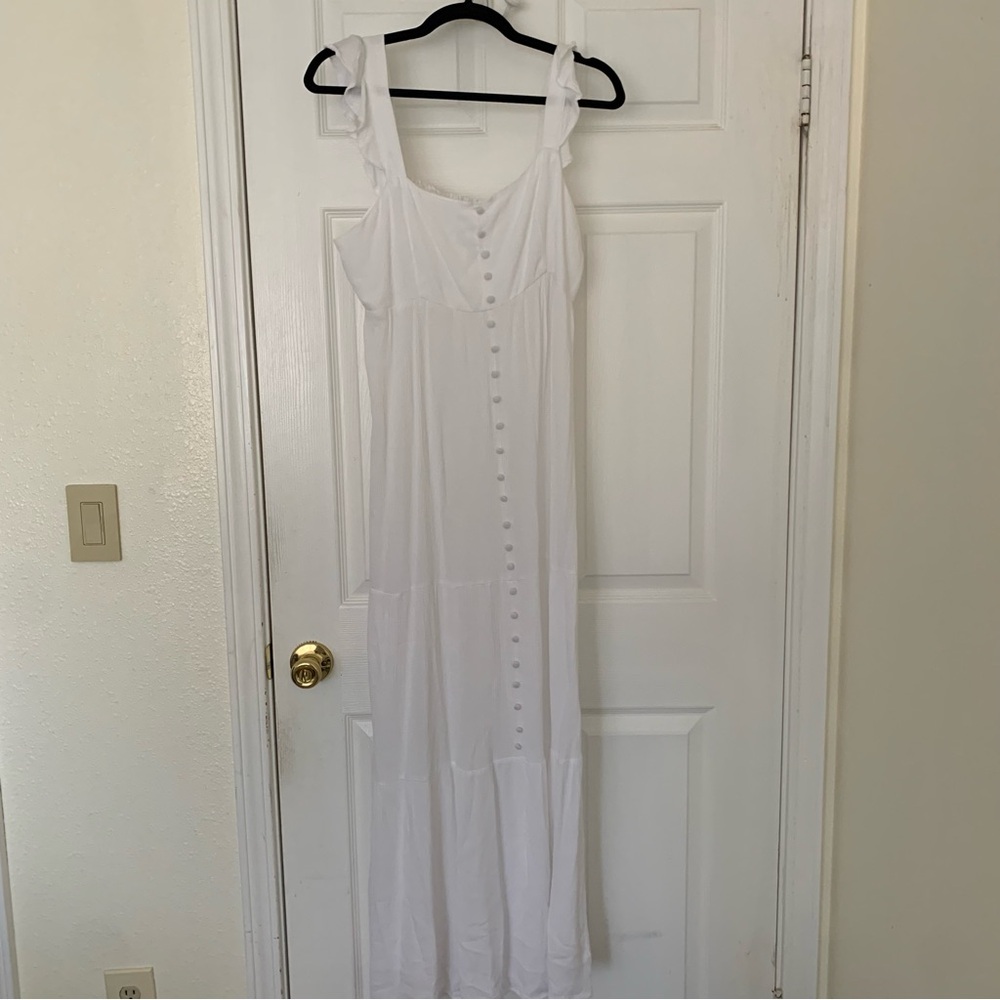 BB Dakota Steve Madden White Summer Ruffle Dress